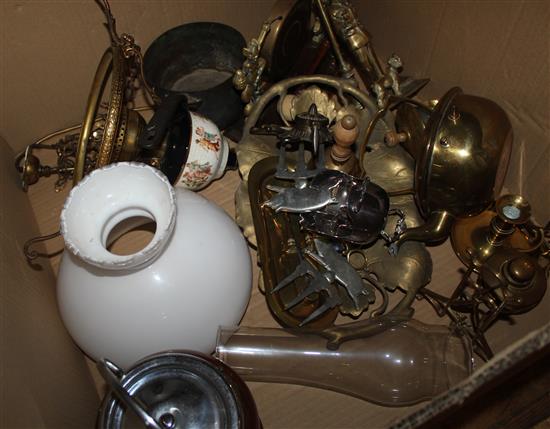Hanging lamp, biscuit barrell etc